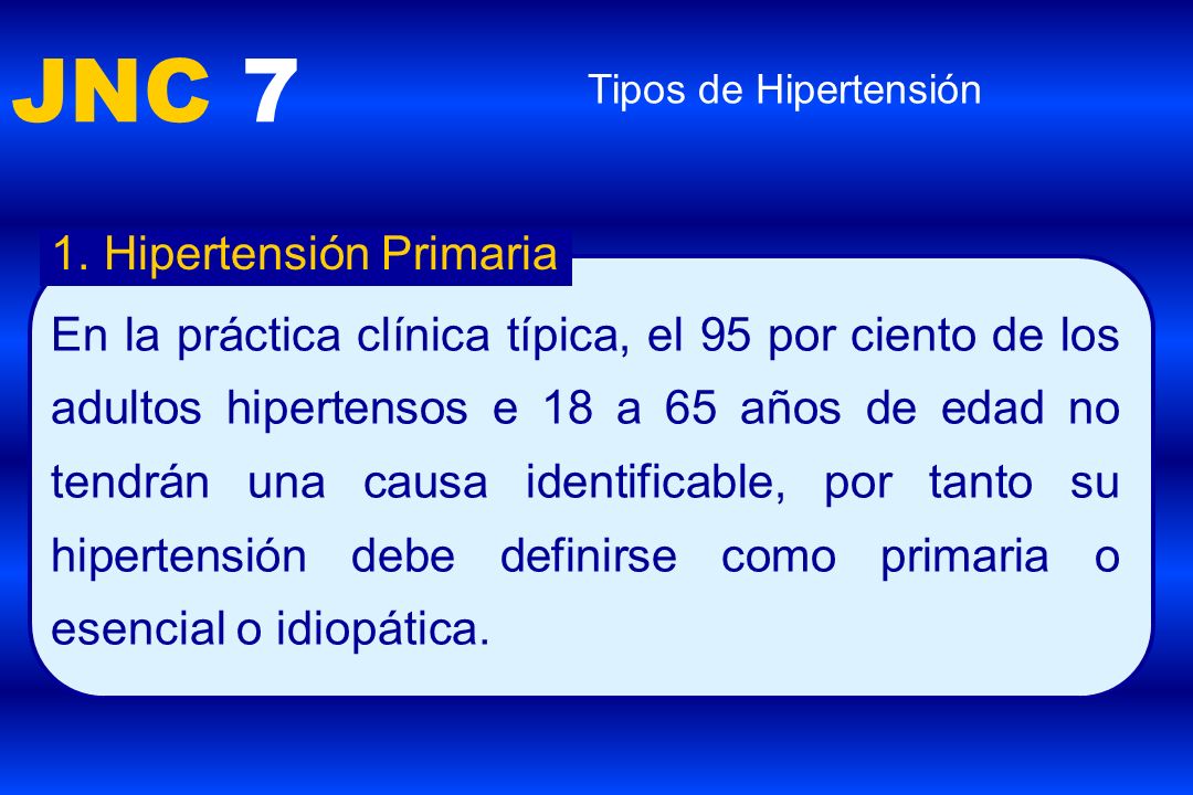 Jnc 7 clasificación de hipertensión ppt conferencia